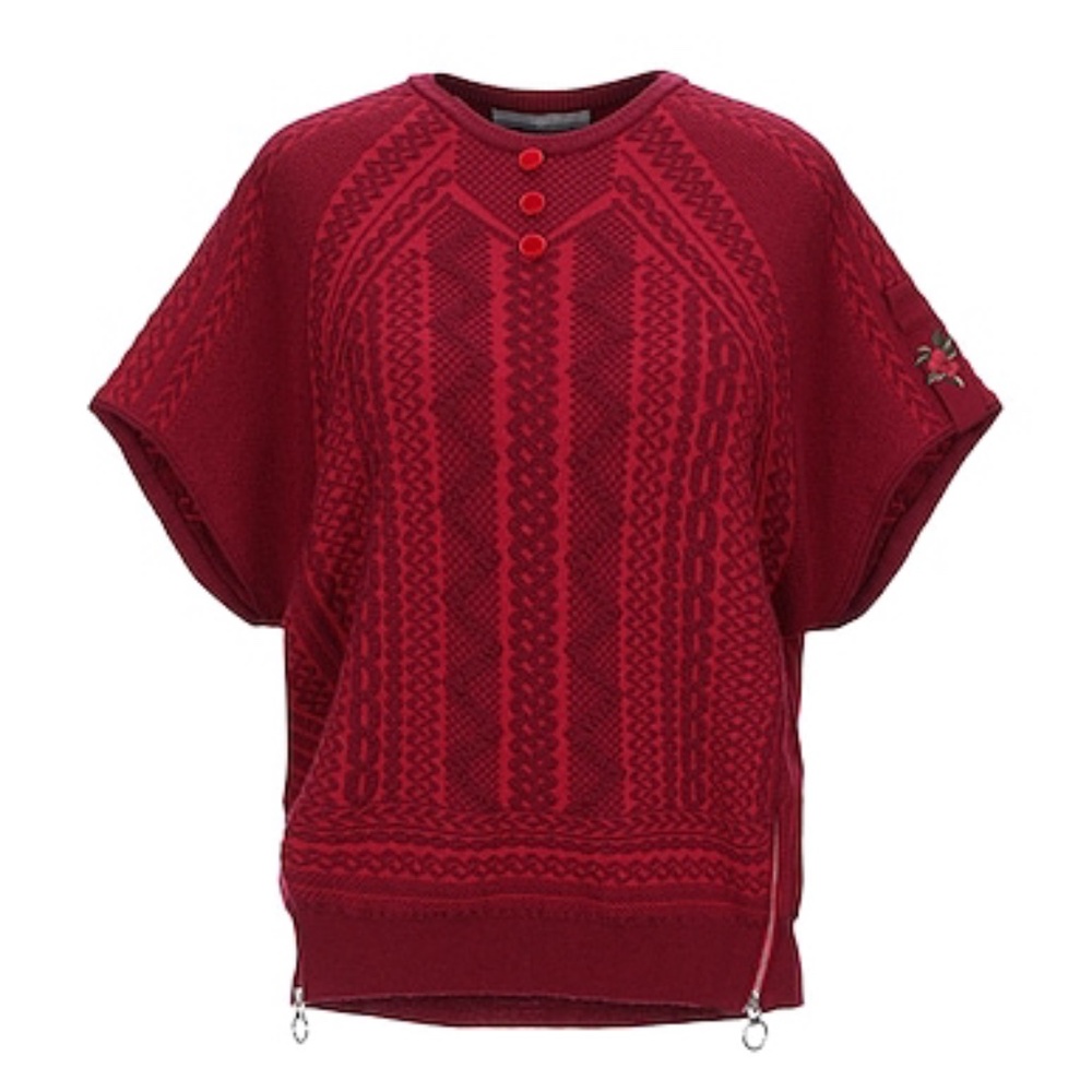 HIGH wool blend short sleeve top